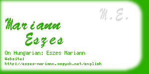 mariann eszes business card